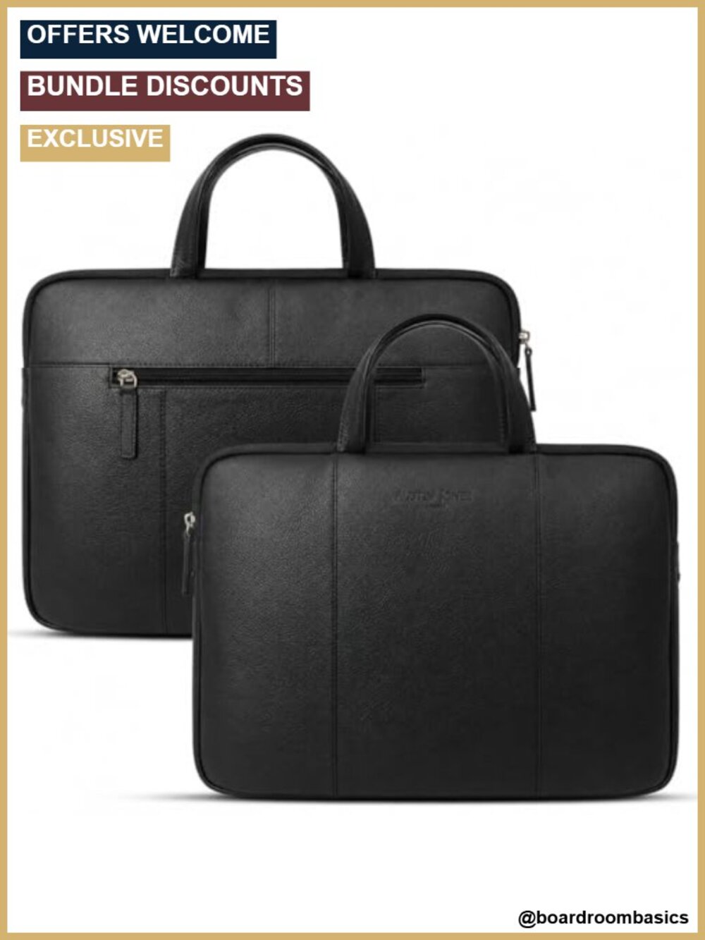 Genuine Leather Laptop Sleeve Case Fits MacBook & Windows 15"